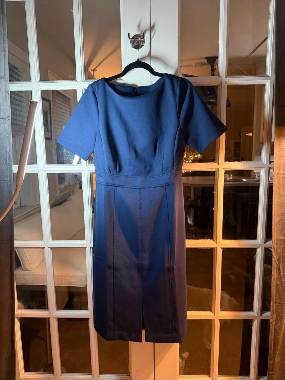 Ann Taylor Navy Blue Midi Sheath Dress